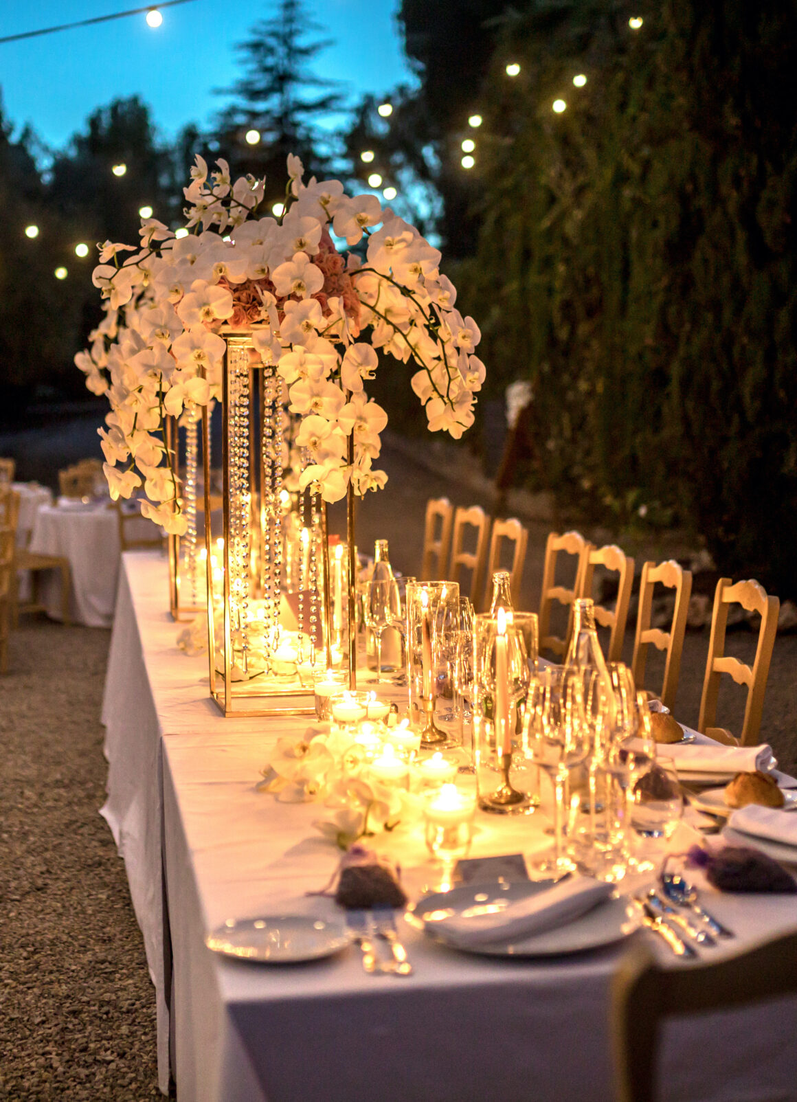 Centre de table Orchidées & Roses