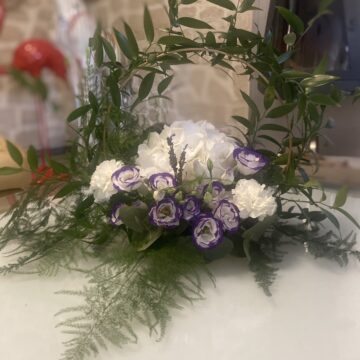 Centre de tables Hortensias & Lisianthus