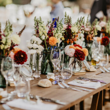 Table d'honneur colorée