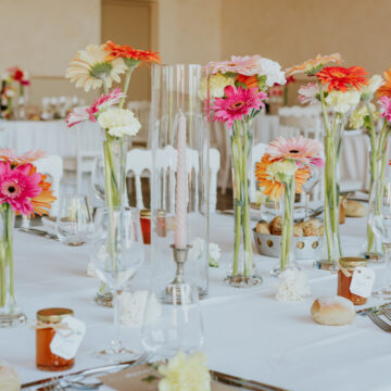 Gerberas table d'honneur