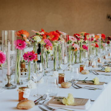 Gerberas table d'honneur