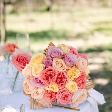 Bouquet rond fleurs colorées Si Tu L'Oses