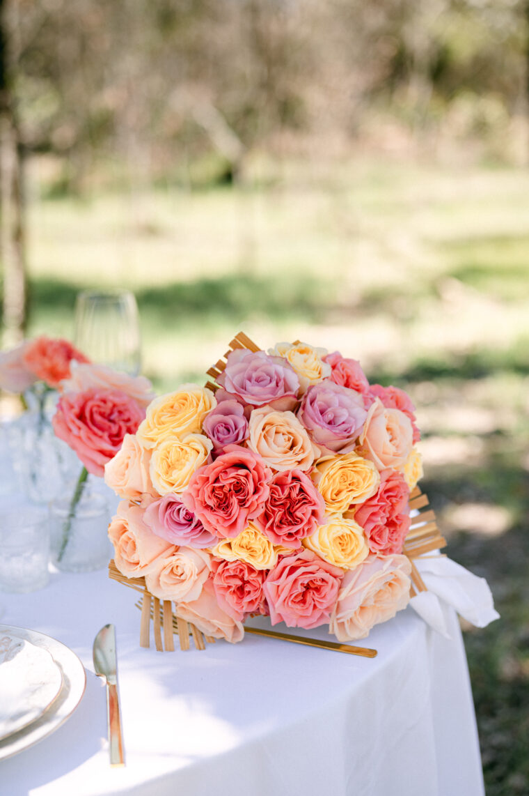 Bouquet rond fleurs colorées Si Tu L'Oses