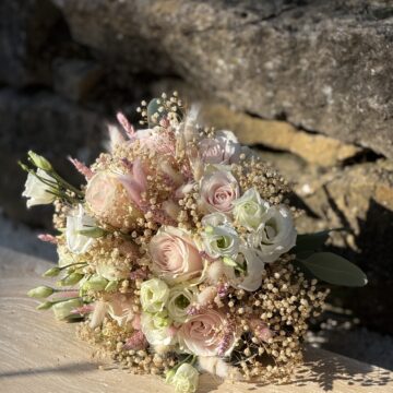 Bouquet de fleurs fraiches et fleurs séchées Si Tu L'Oses
