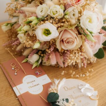 Bouquet fleurs fraîches et fleurs séchées si tu l'oses
